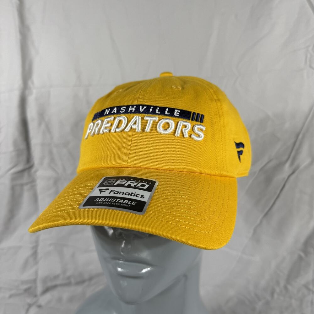 Nashville Predators Hat Cap Strap Back Yellow NHL Hockey Mens One Size Fanatics